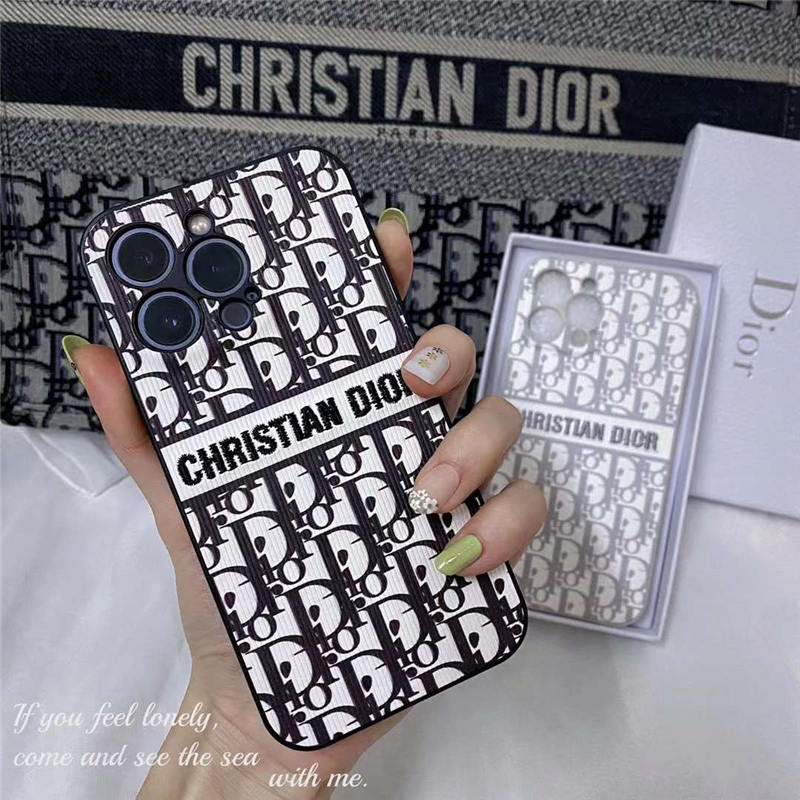Christian Dior クリスチャンディオール オブリーク レザー iPhone 13Pro スマホケース - ブラック by