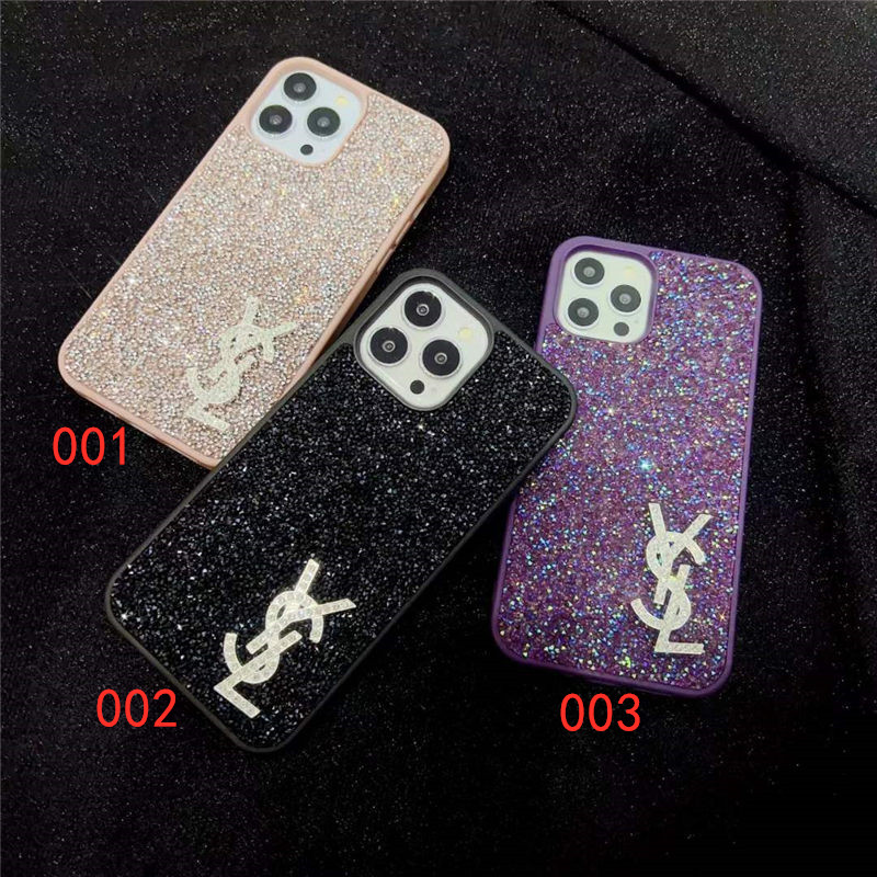 YSL iphone15 ケース キラキラ サン ローラン iphone14/14pro ケース