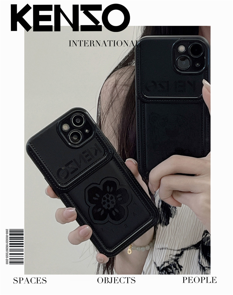 kenzo iphone ケース おしゃれ iphone 黒 に 合う ケース ケンゾー iphone14/14promax ケース メンズ  iphone13/12 ケース お 揃い さりげ ない - hanakocase