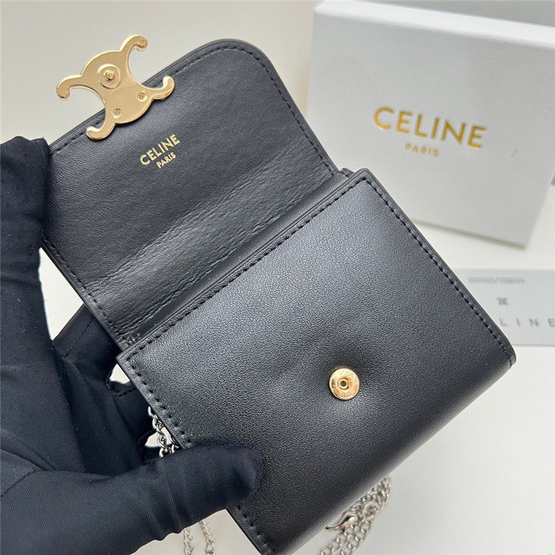 セリーヌ チェーン ウォレット celine ミニ 財布 レディース 人気 ブランド お 財布 ショルダー さいふ かわいい 小さい 財布 ブランド