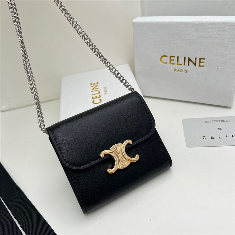 セリーヌ チェーン ウォレット celine ミニ 財布 レディース 人気 ブランド お 財布 ショルダー さいふ かわいい 小さい 財布 ブランド