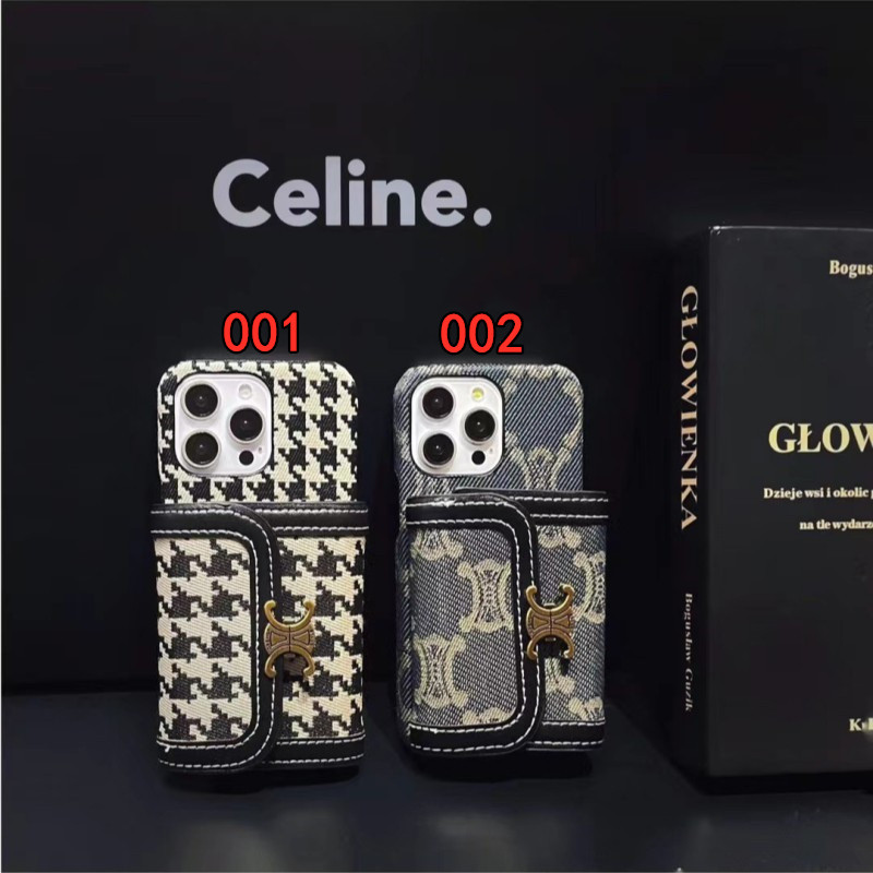 セリーヌ iphone16/16pro ケース カード ケース 付き celine スマホケース iphone16promax 財布一体 iphone15/15pro ケース 韓国 可愛い iphone14/13 ケース レディース ブランド