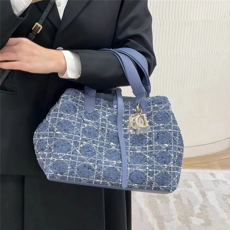 dior ハンドバッグ ディオール トゥ ジュール レディース バッグ 30 代 40代 ツイード の バッグ dior カナージュ ツイード ポーチ付き