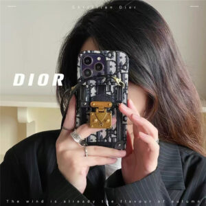 dior スマホ ショルダー ディオール iphone16/16pro ケース 斜めがけ iphone15/14 ケース カード 収納 背面 iphone13pro ケース ハイブランド